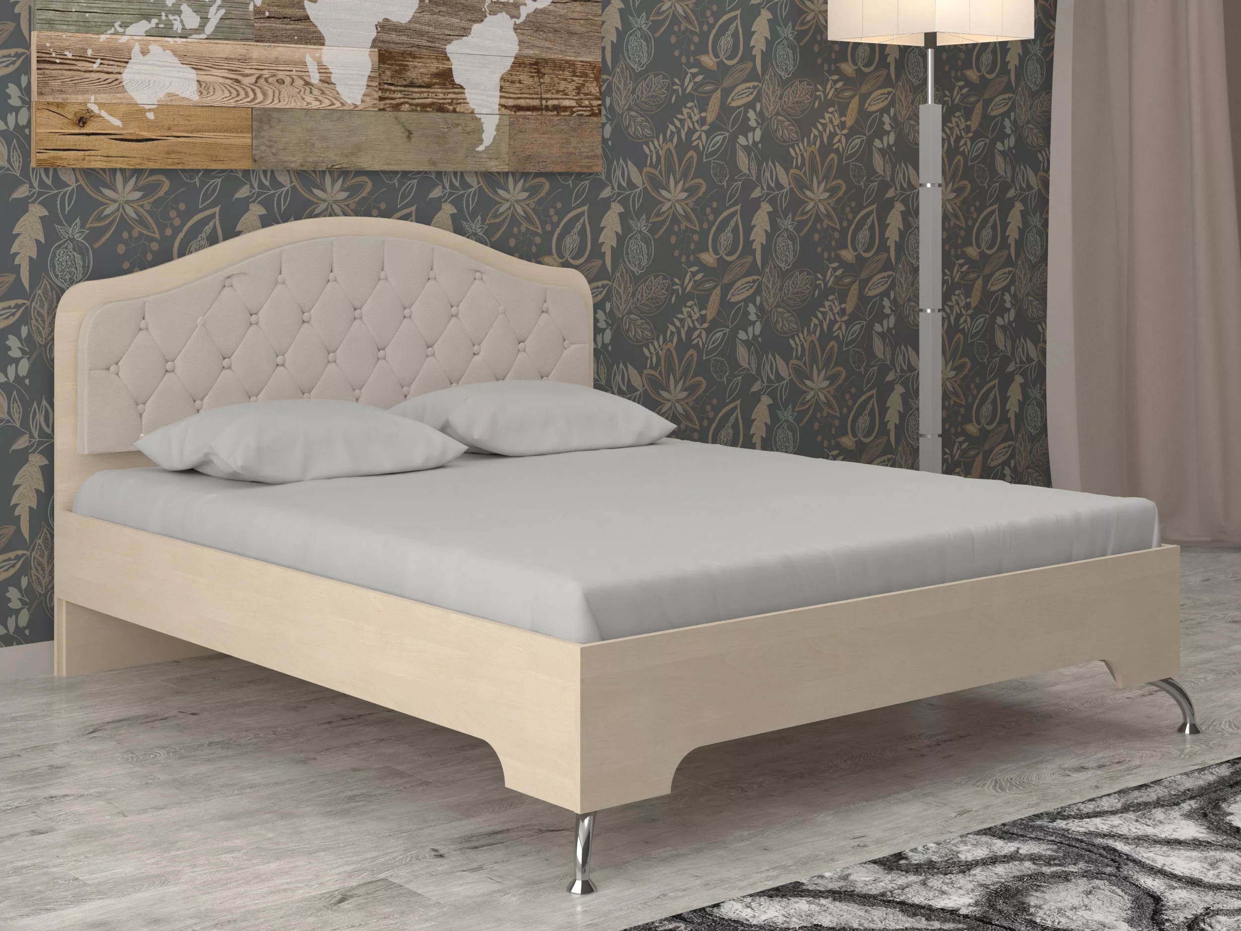 Кровать с мягкой спинкой Луиза-4 КС2 Дизайн-2