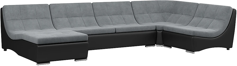 Модульный диван из велюра  Монреаль-2 Плюш Графит