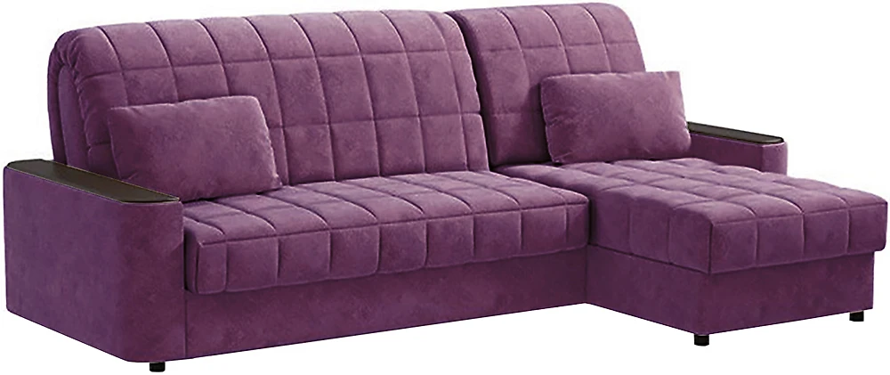 Угловой диван фиолетовый Даллас Плюш Фиолет