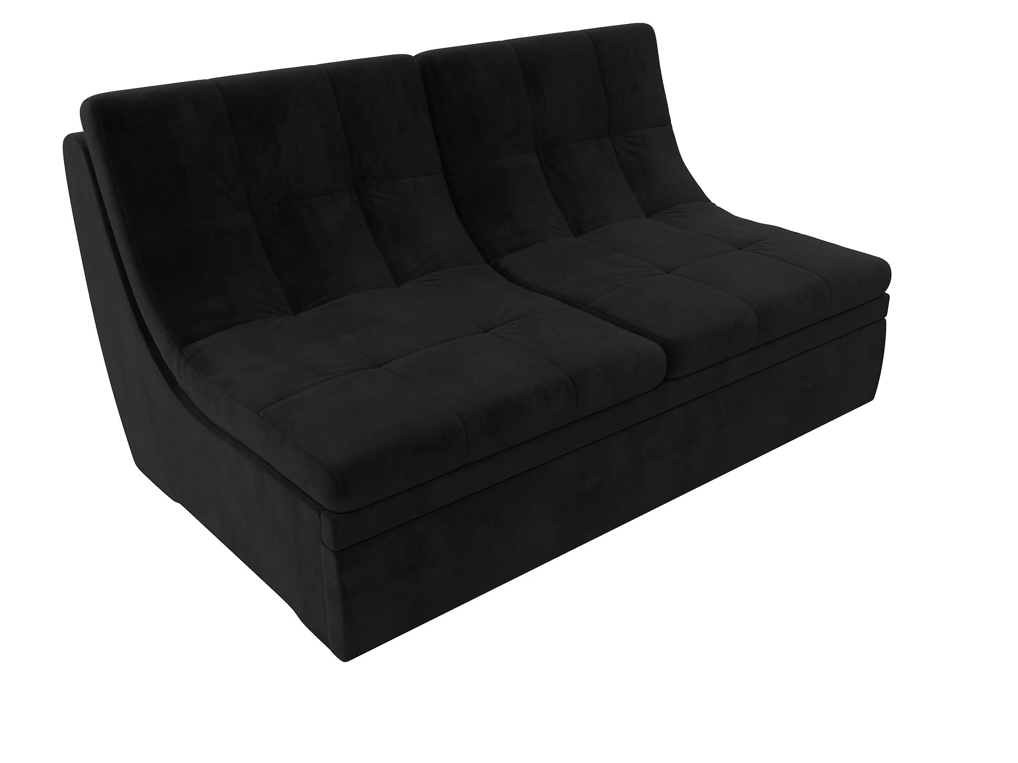 Чёрный модульный диван Холидей Плюш Дизайн 7