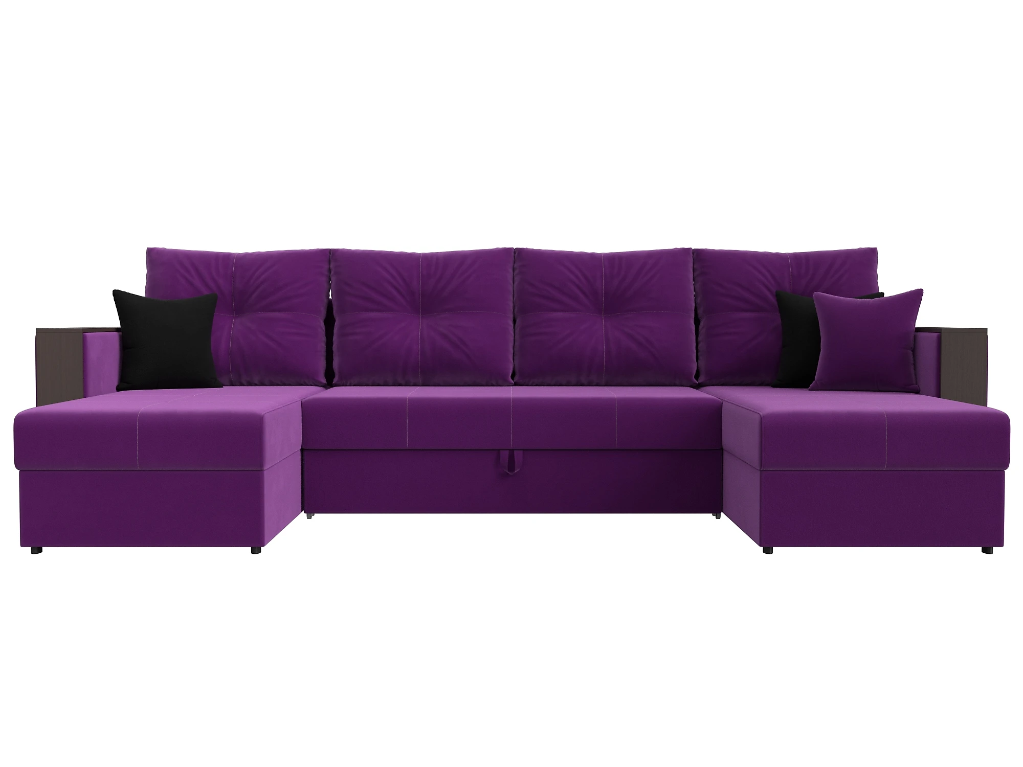 Угловой диван фиолетовый Валенсия-П Дизайн 4