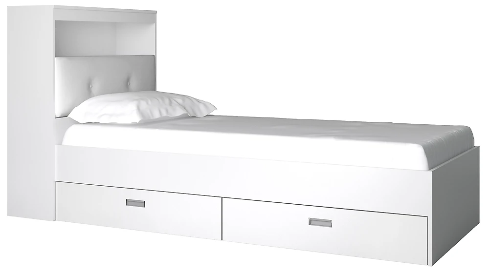 Кровать с мягкой спинкой Виктория-3-90 Дизайн-2