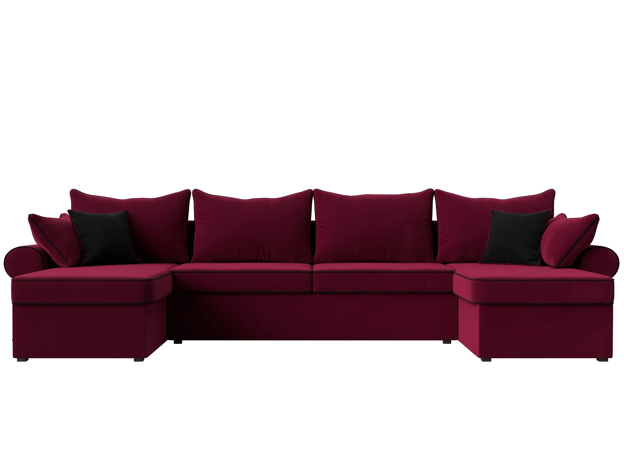 Угловой диван красный Элис-П Дизайн 8