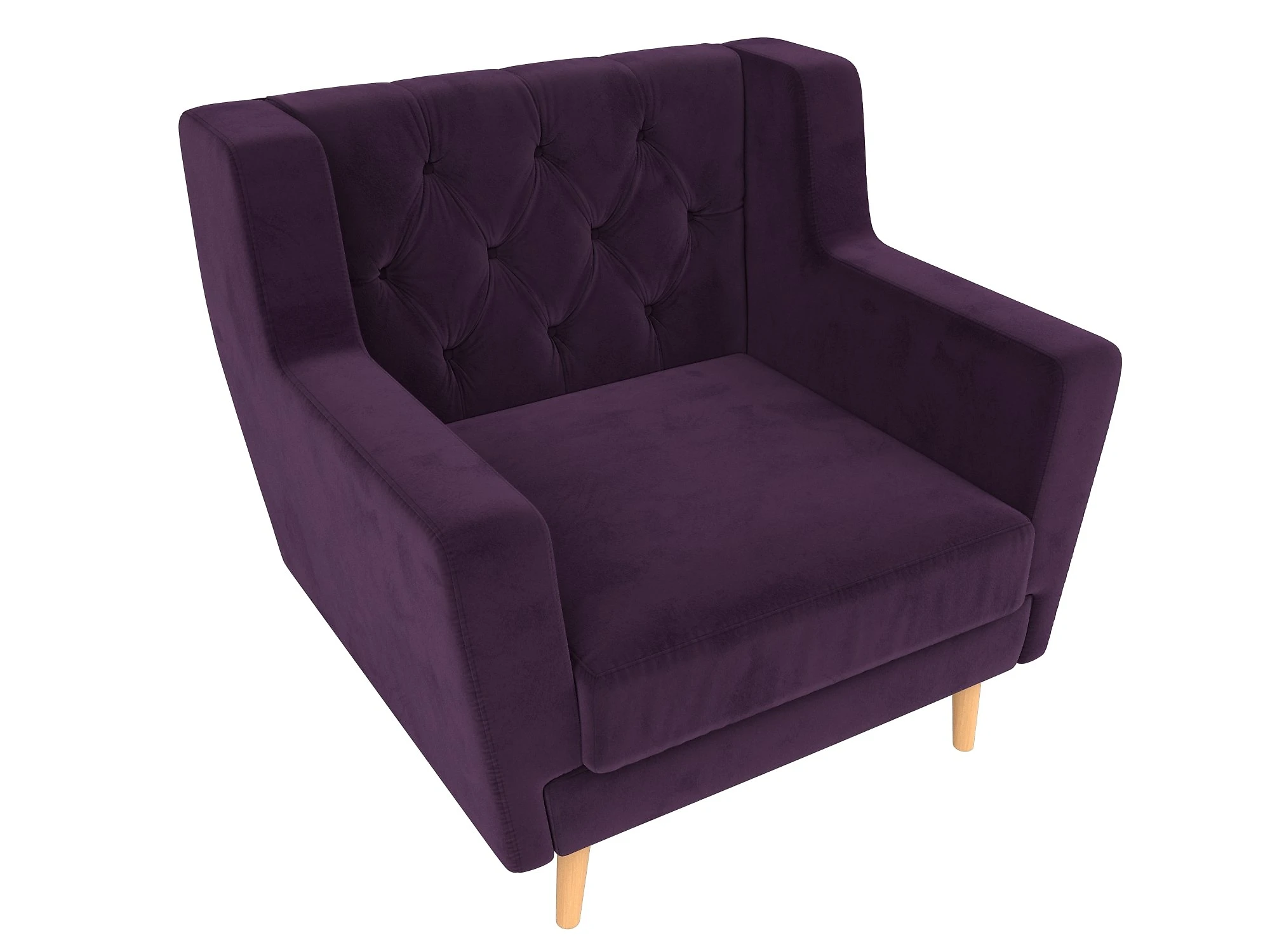 Фиолетовое кресло Брайтон Люкс Плюш Дизайн-7