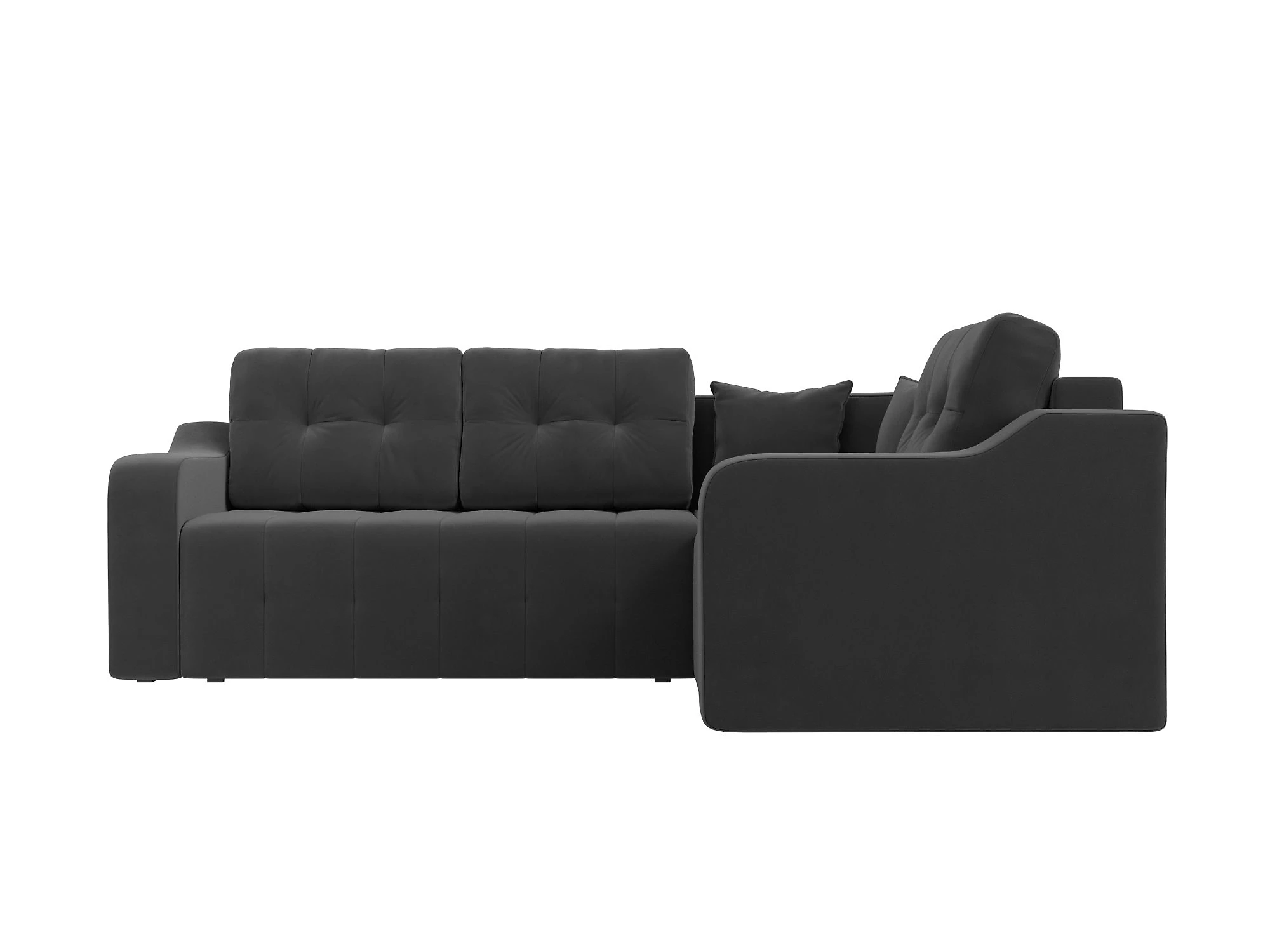 Серый угловой диван Кембридж Плюш Дизайн 6
