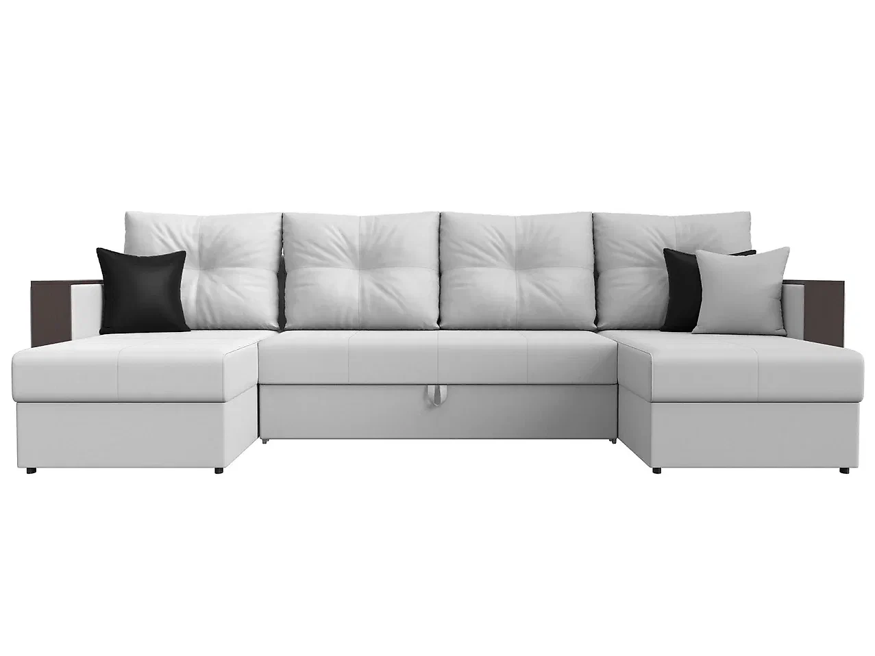 Угловой диван с подлокотниками Валенсия-П Вайт