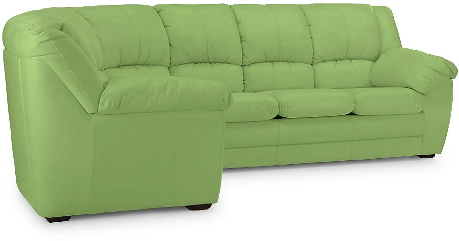 Угловой диван изумрудный Оберон Дизайн 2 кожаный