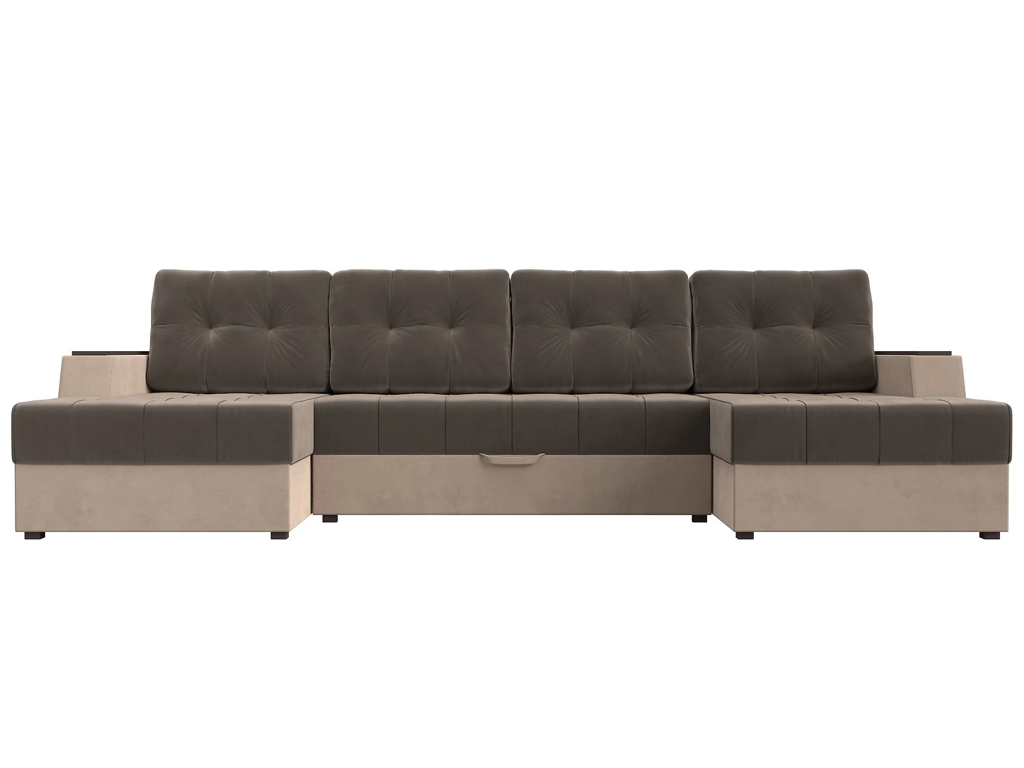 Модульный диван из велюра  Эмир-П Плюш Дизайн 12