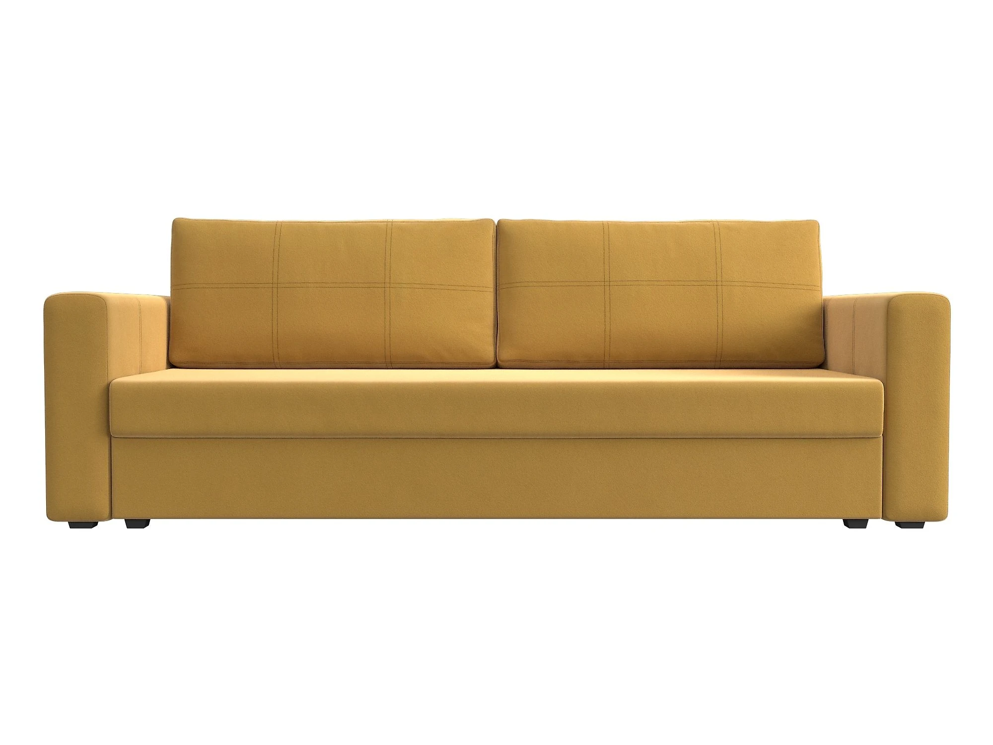 Жёлтый прямой диван Лига-006 Дизайн 3