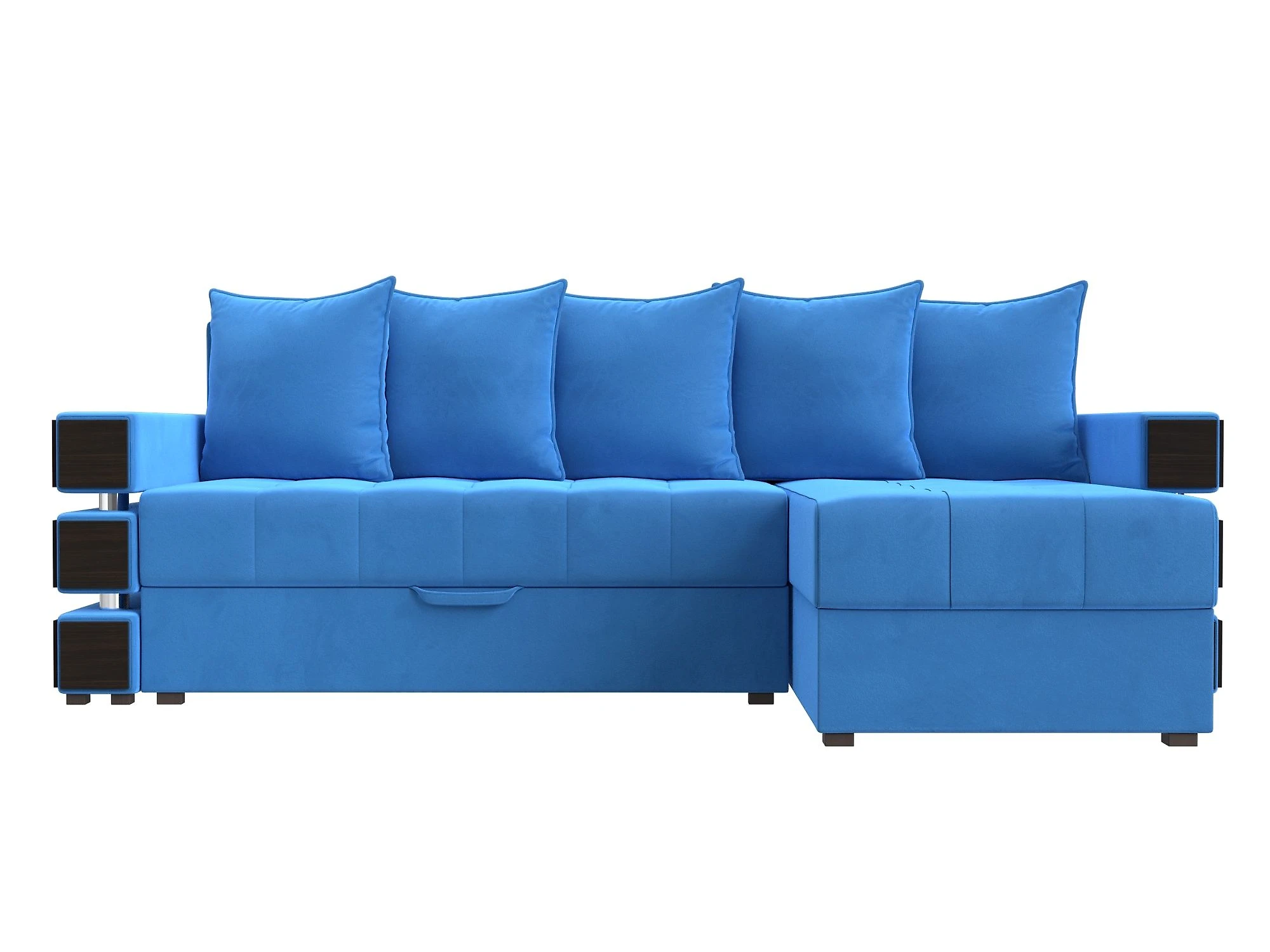 Угловой диван голубой Венеция Плюш Дизайн 1