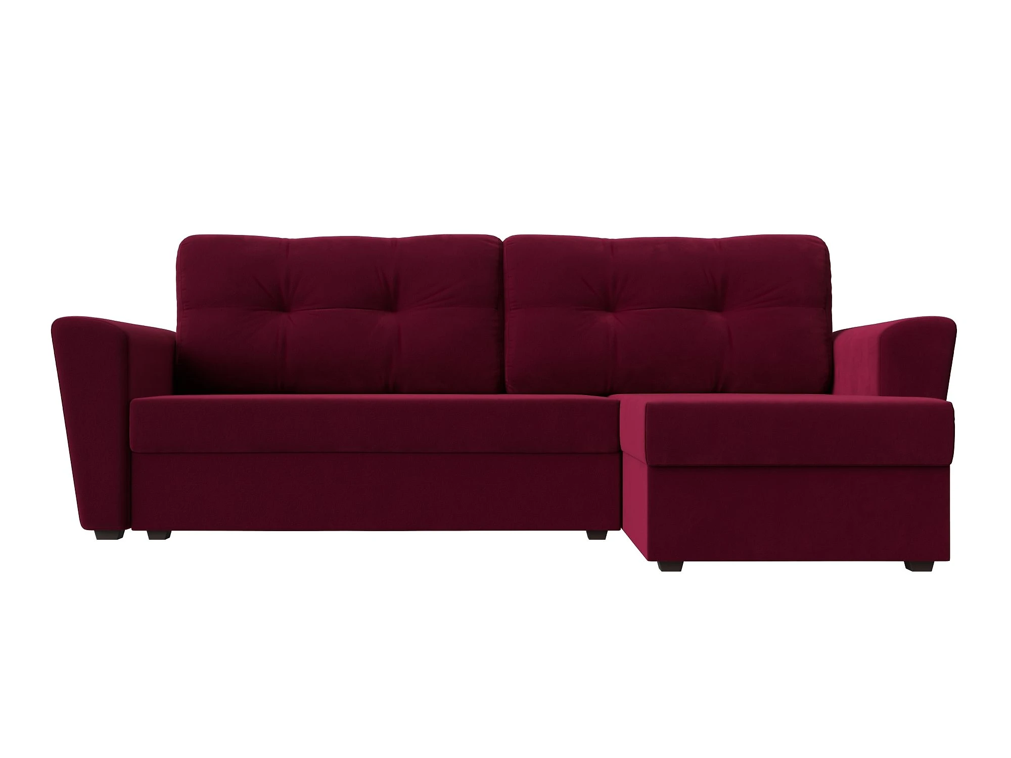Угловой диван красный Амстердам Лайт Дизайн 2