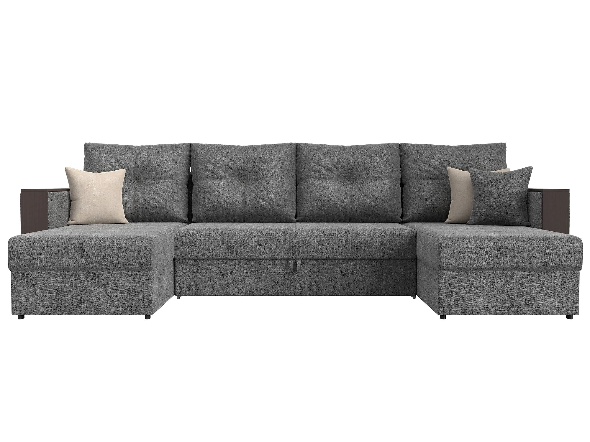 Серый угловой диван Валенсия-П Кантри Дизайн 3