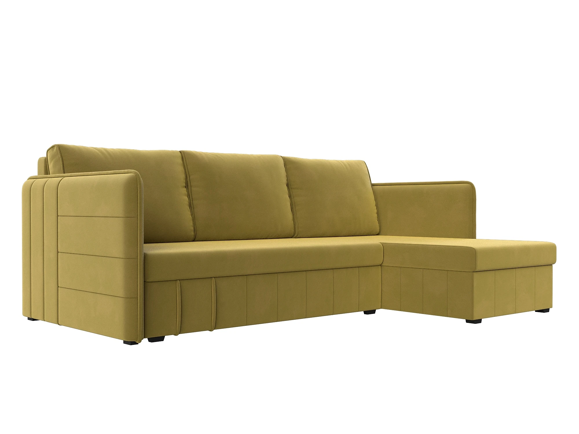 Жёлтый угловой диван  Слим Дизайн 8