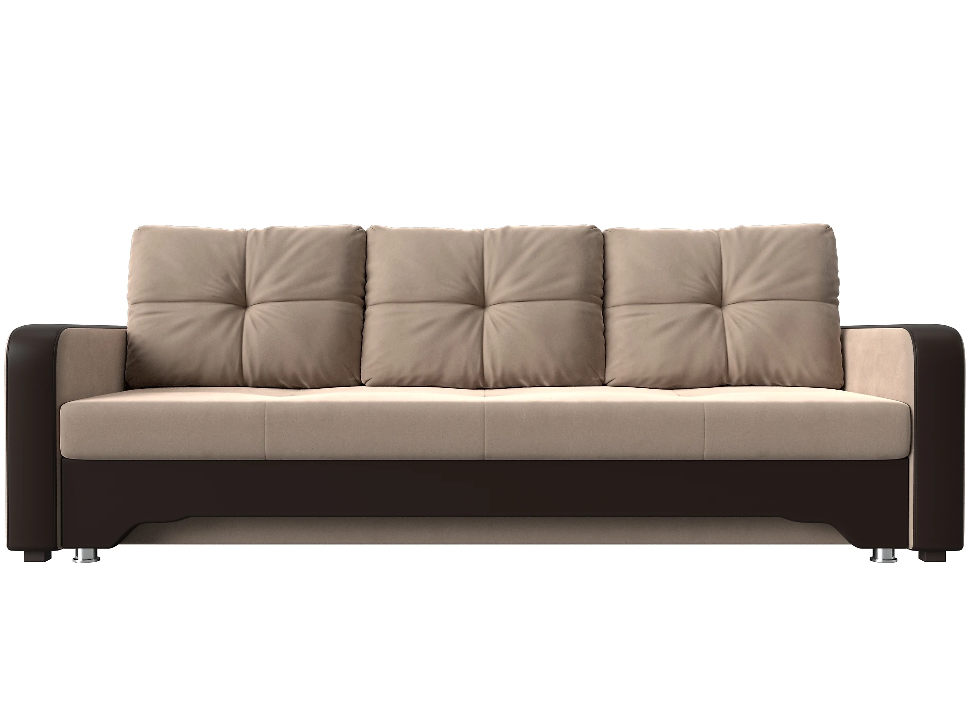 Тканевый прямой диван Ник-3 Плюш Дизайн 1