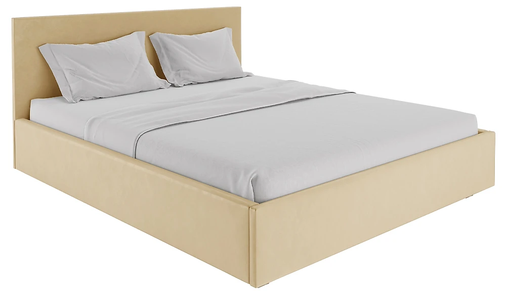 Кровать с мягкой спинкой Джеффер с подъемным механизмом Плюш Дизайн 1