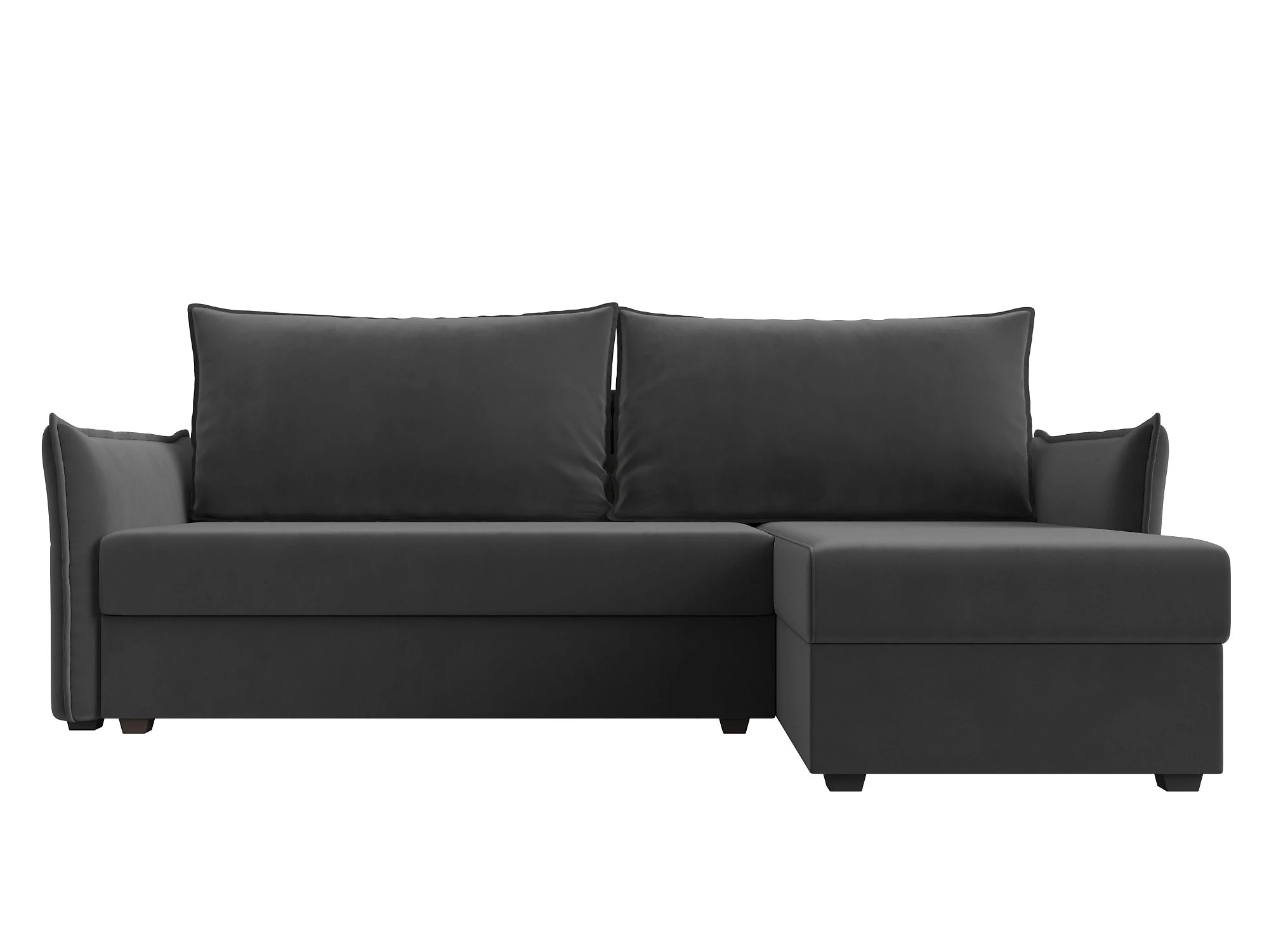Серый угловой диван Лига-004 Плюш Дизайн 6