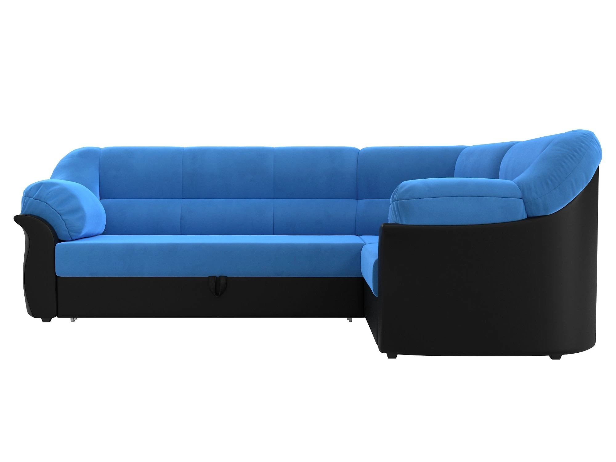 Угловой диван голубой Карнелла Плюш Дизайн 2