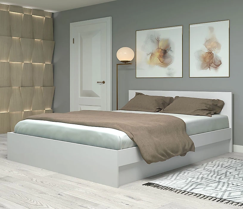белая кровать Фреш КРФР-4-1600 Дизайн-1