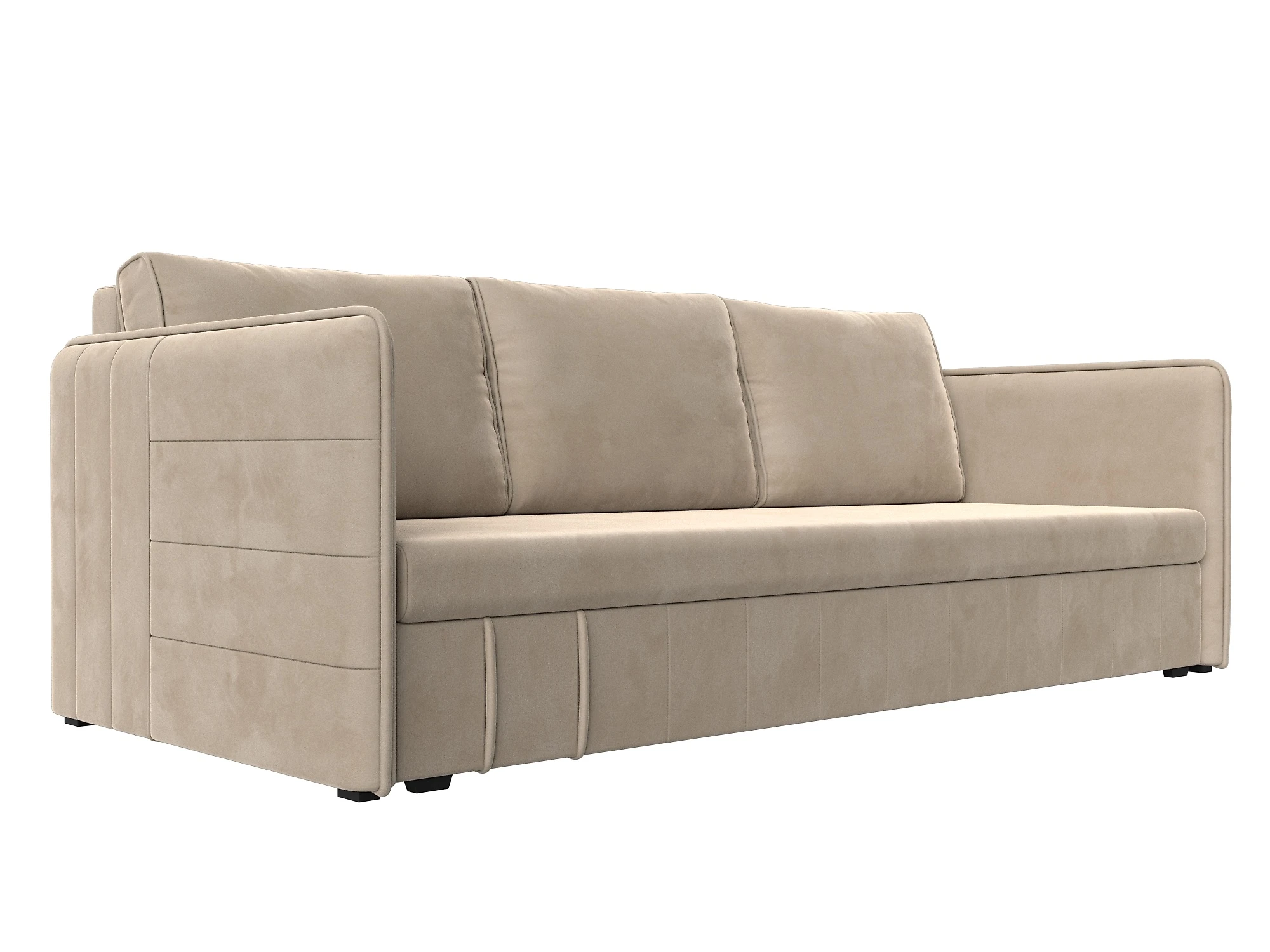 Бежевый диван-кровать Слим Плюш Дизайн 1