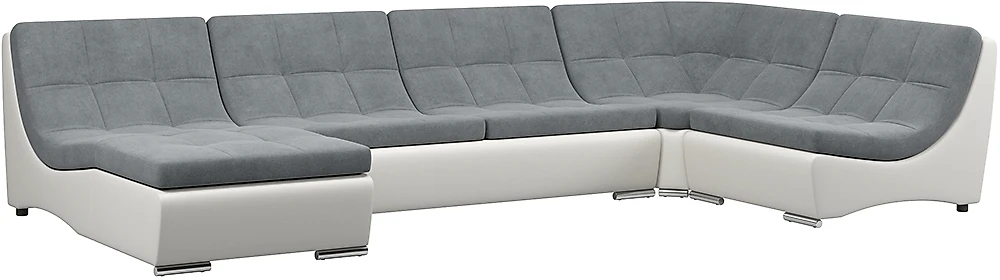 Угловой диван из ткани антикоготь Монреаль-2 Слэйт