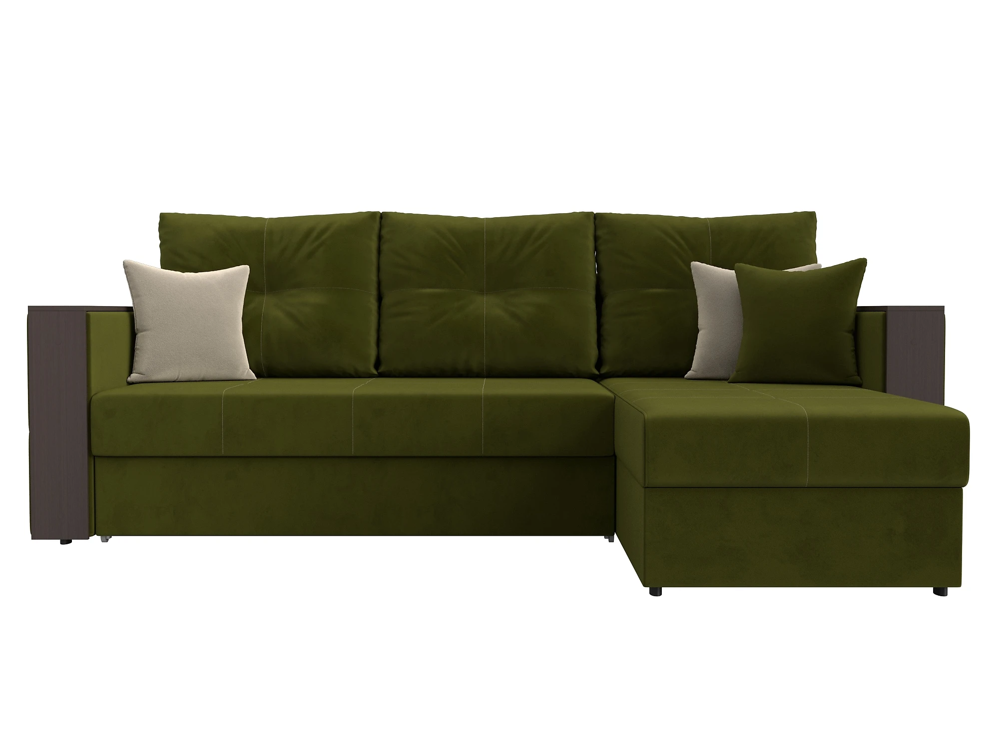 Зелёный угловой диван Валенсия Дизайн 8