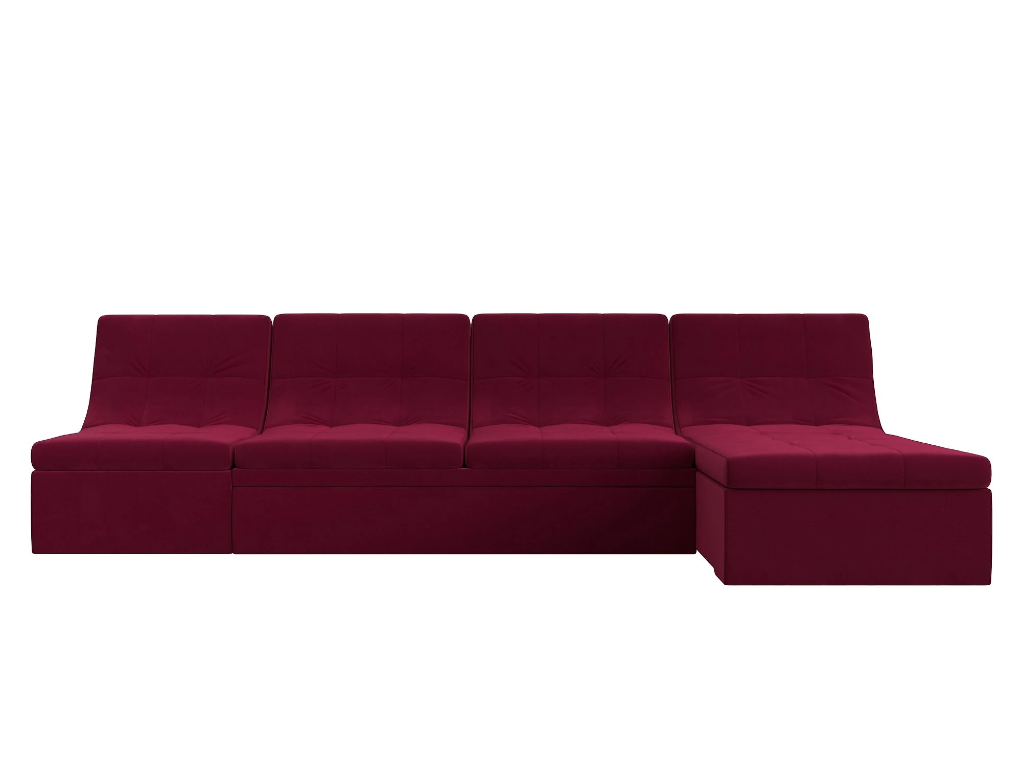 Угловой диван бордовый Холидей Дизайн 12