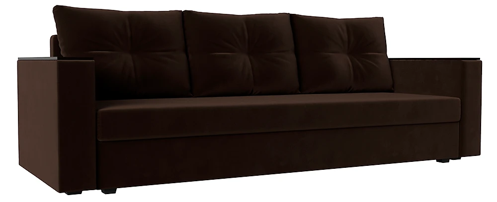 Двухместный диван еврокнижка Атланта Лайт без столика Браун