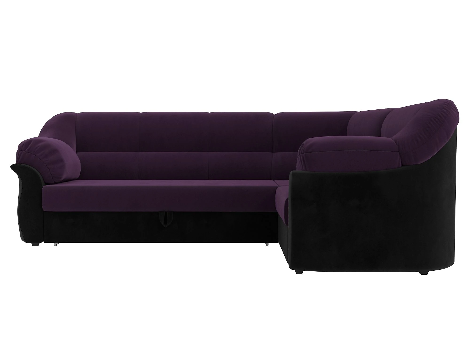 Угловой диван без подушек Карнелла Плюш Дизайн 7