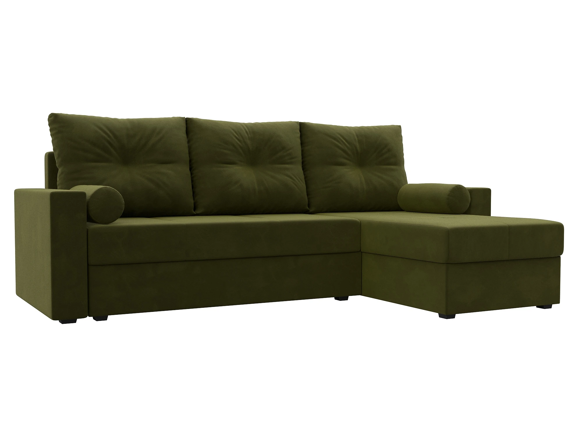 Зелёный угловой диван Верона Лайт Дизайн 6