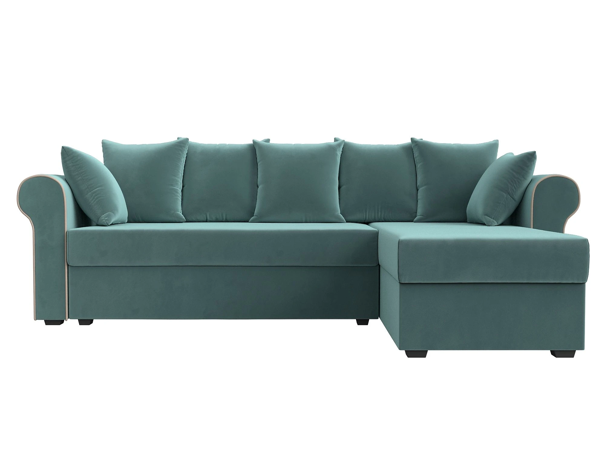 Угловой диван с ящиком для белья Рейн Плюш Дизайн 2