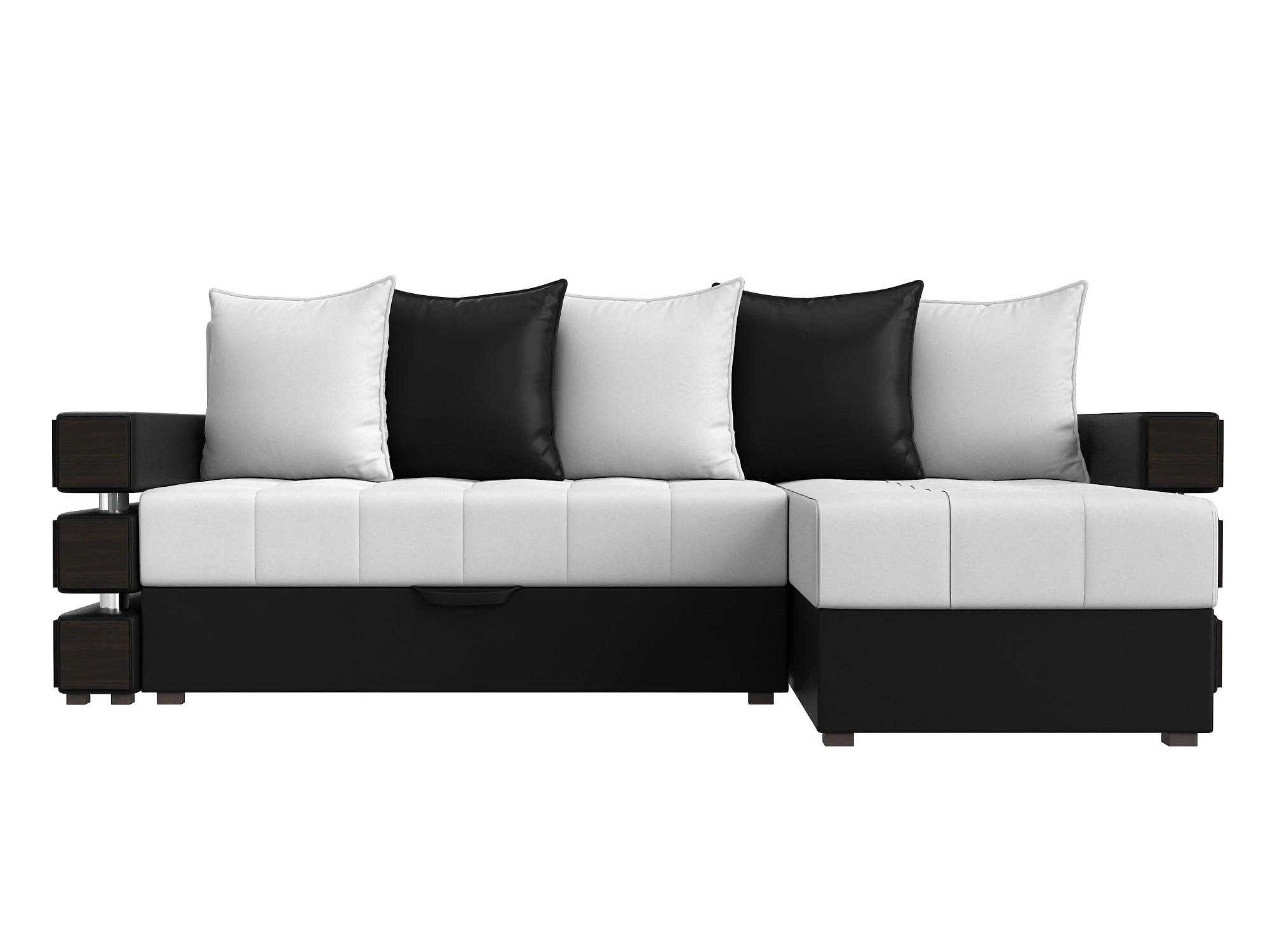 Чёрный угловой диван Венеция Дизайн 24