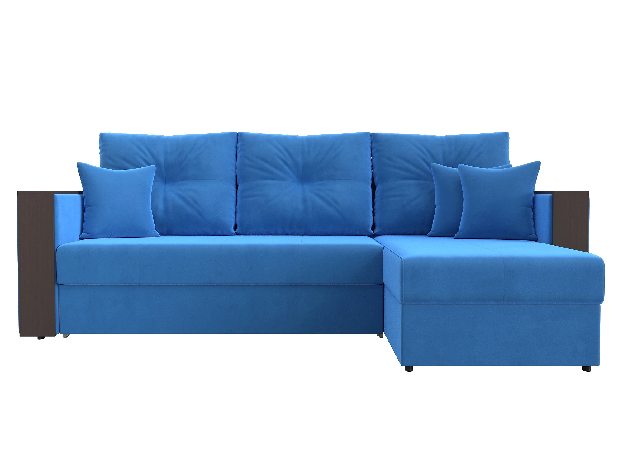 Угловой диван эконом класса Валенсия Плюш Дизайн 3