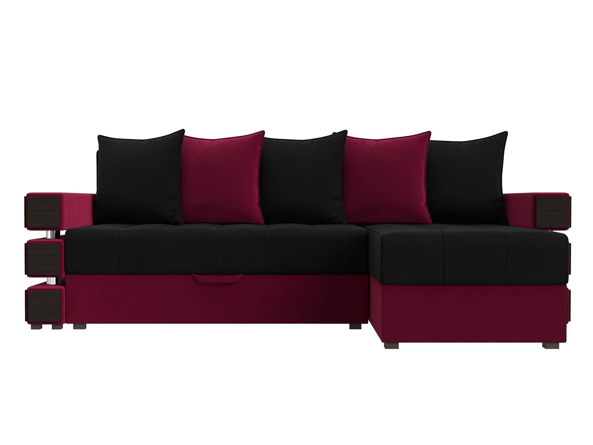 Чёрный угловой диван Венеция Дизайн 30
