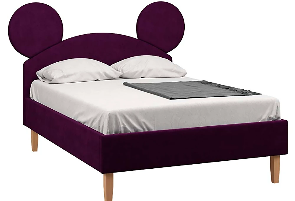 Кровать односпальная с ортопедическим матрасом Микки Фиолет