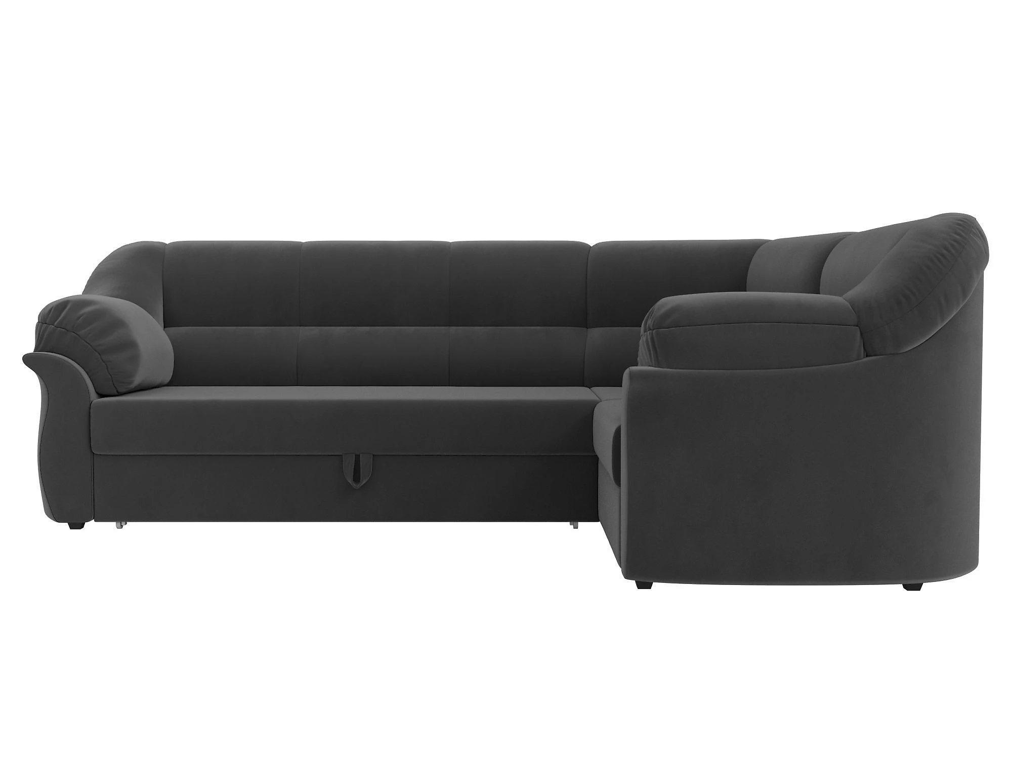 Угловой диван с правым углом Карнелла Плюш Дизайн 25