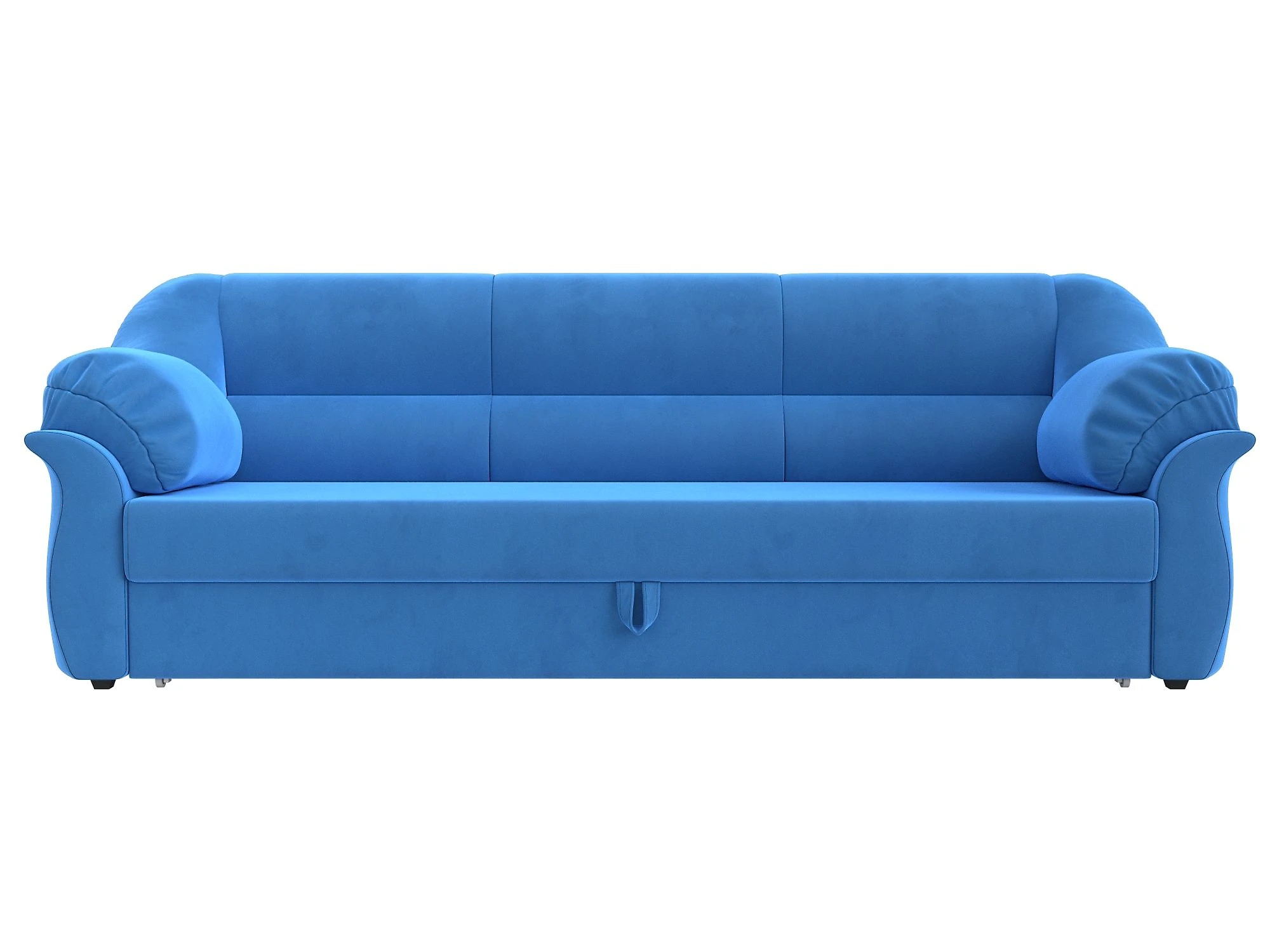 Синий прямой диван Карнелла Плюш Дизайн 22