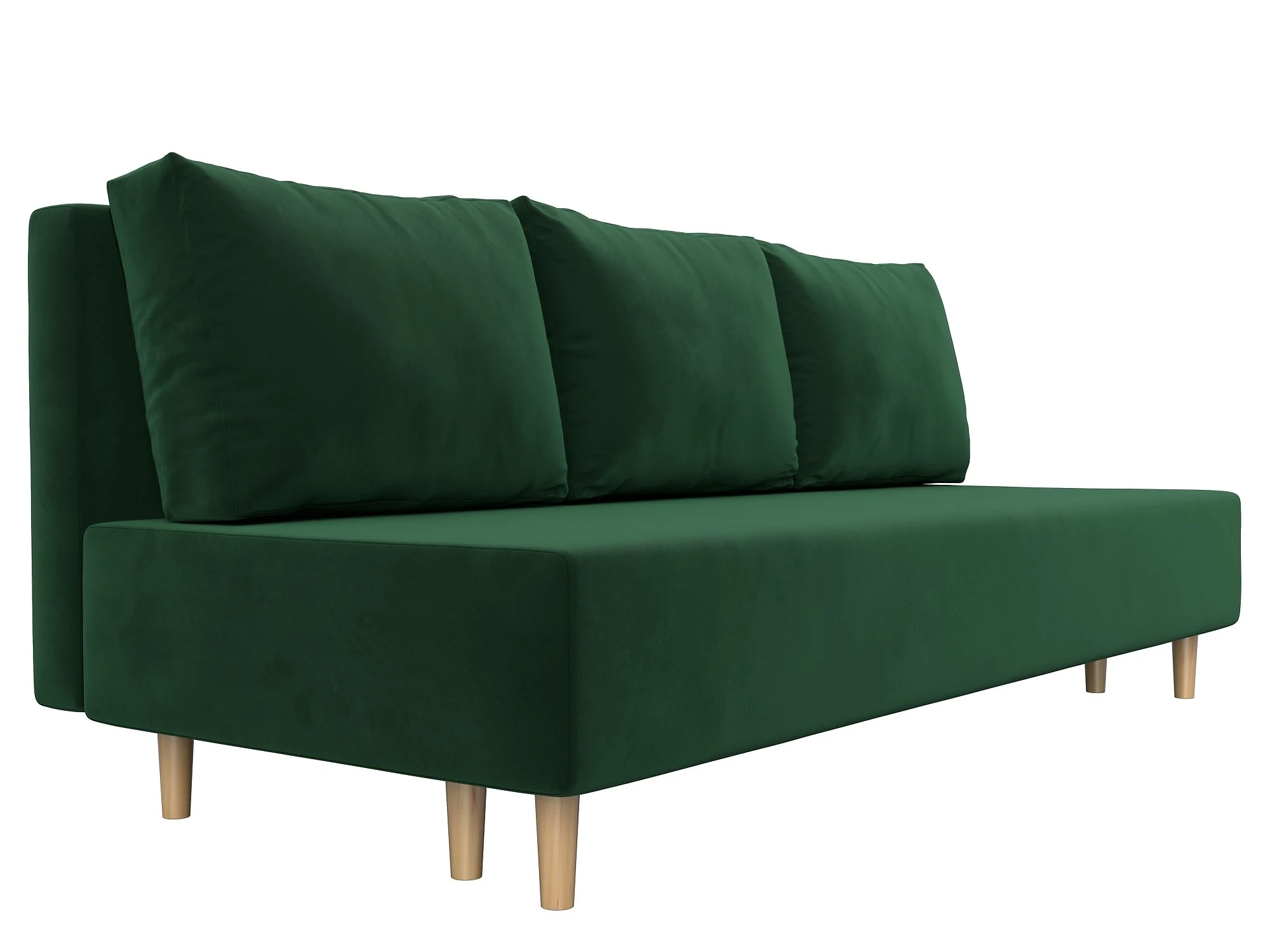Прямой диван из велюра  Лига-033 Плюш Дизайн 3