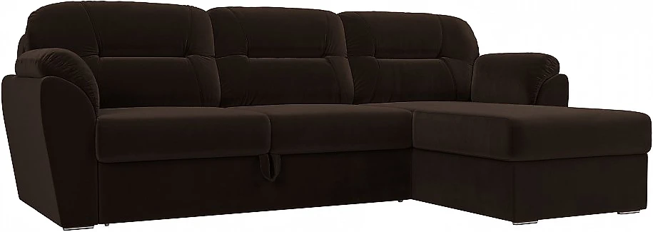 Угловой диван-кровать Бостон Плюш Браун