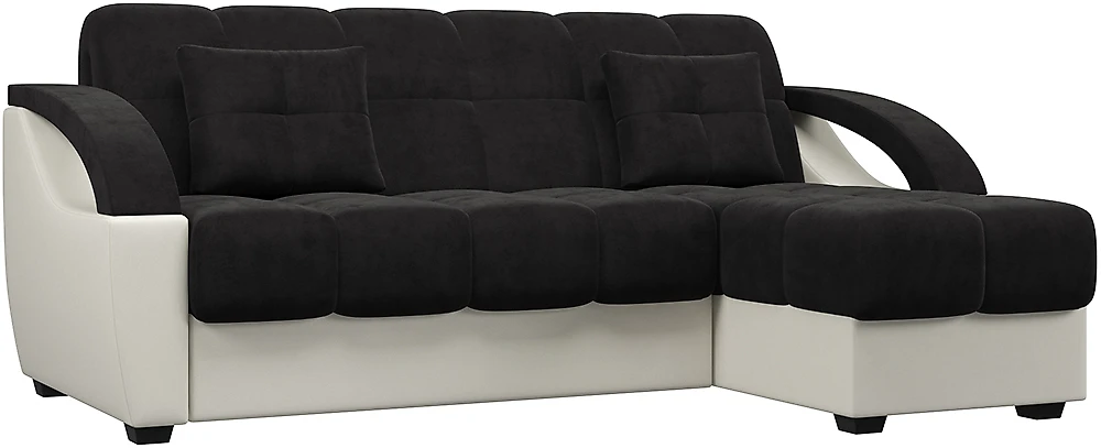 Угловой диван из ткани антикоготь Монреаль Монтего Блэк