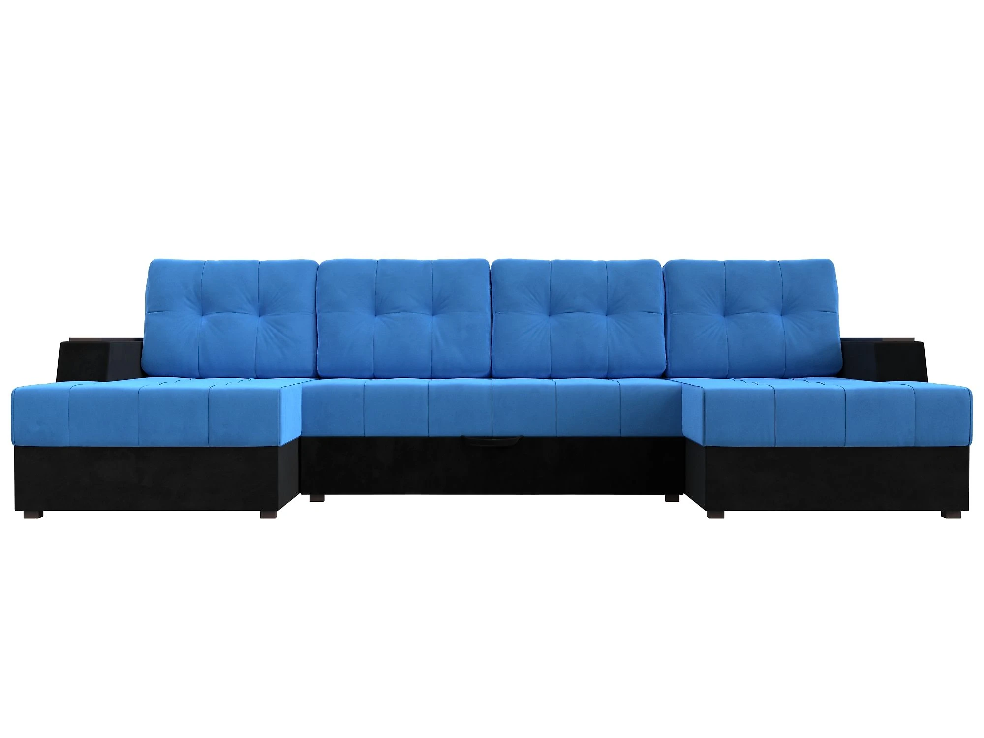 Модульный диван из велюра  Эмир-П Плюш Дизайн 14