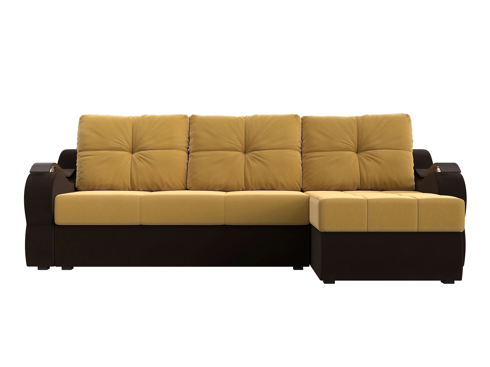 Жёлтый угловой диван  Меркурий Дизайн 19