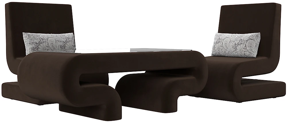 Комплект мебели Волна набор 3 Вельвет Браун