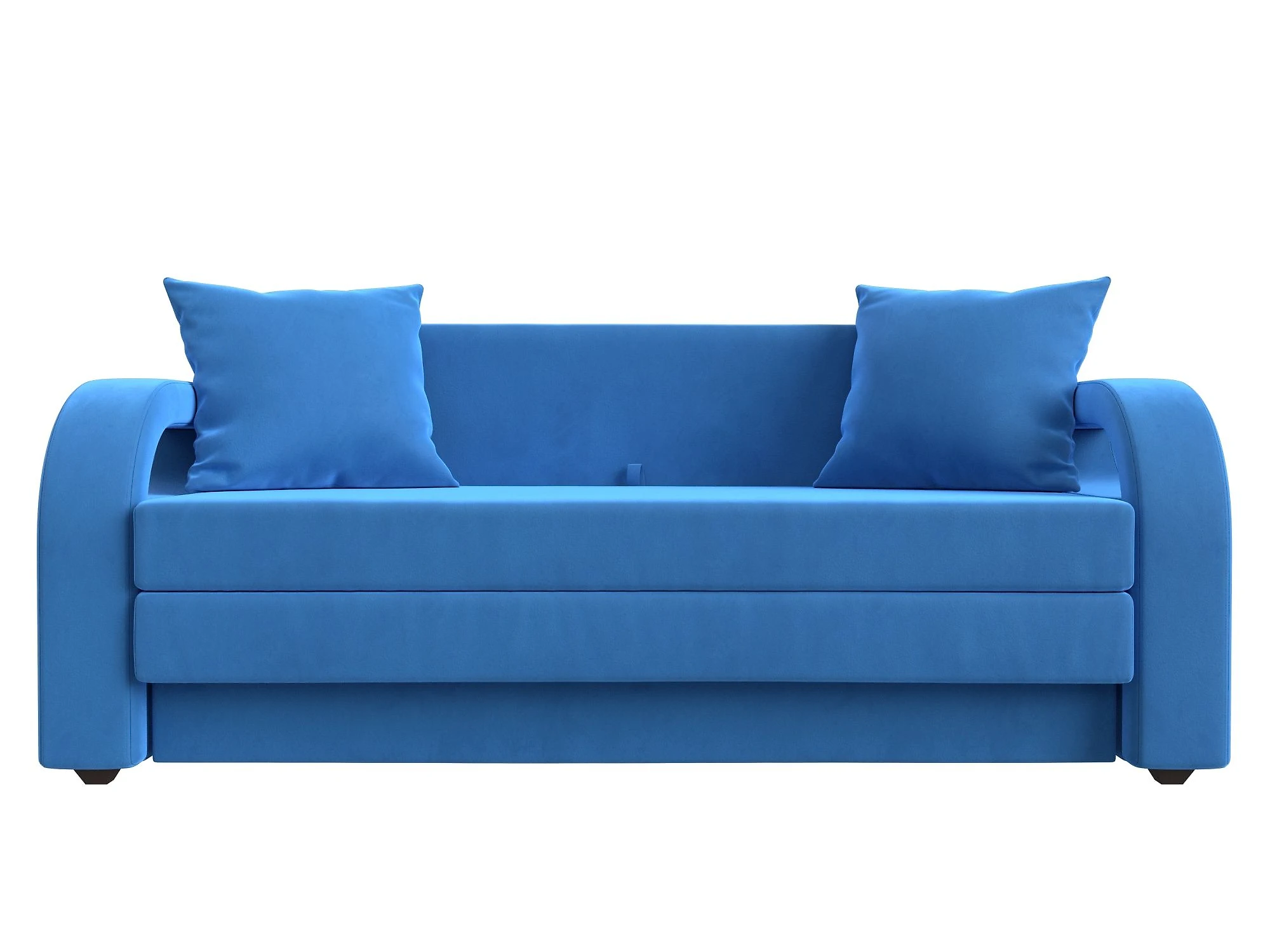 Синий детский диван Лига-014 Плюш Дизайн 3