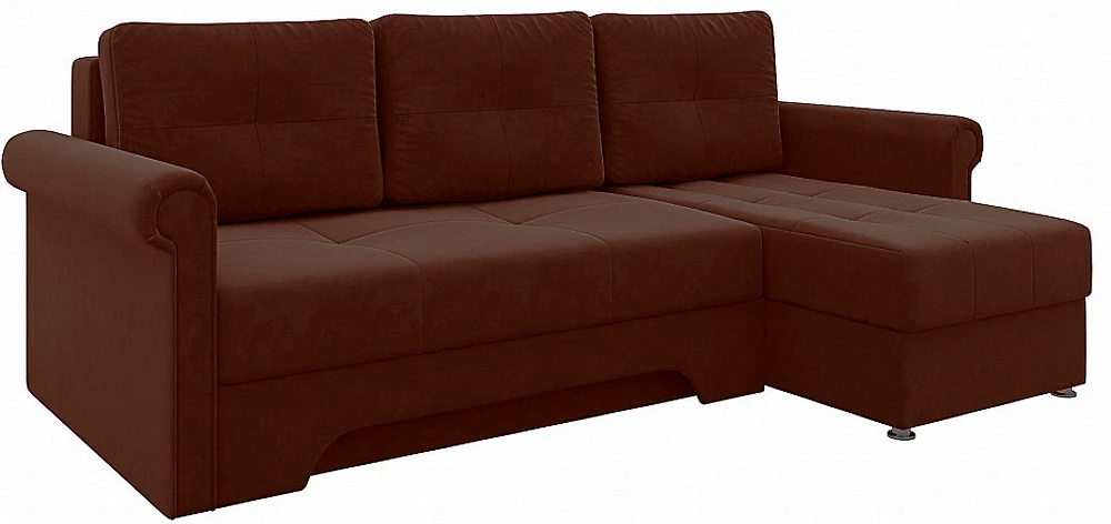 Угловой диван из ткани антикоготь Гранд Кантри Браун