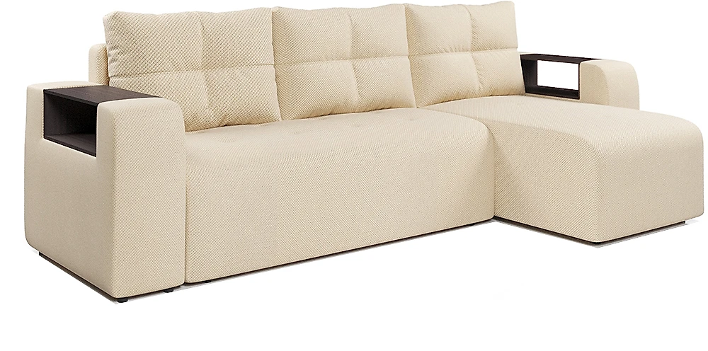 Угловой диван с ящиком для белья Дуглас Беж