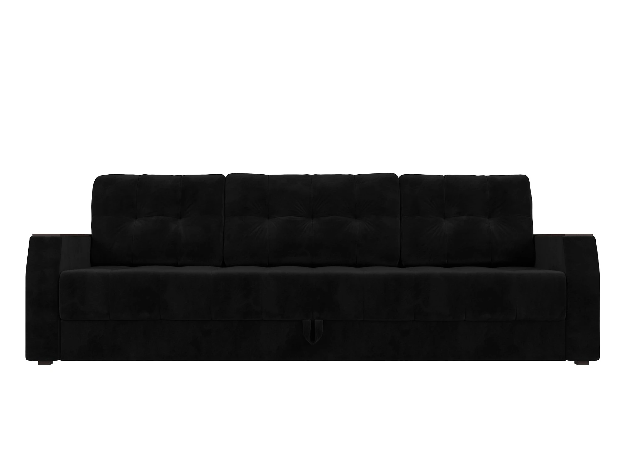 Черный диван еврокнижка Атлантида без стола Дизайн 6