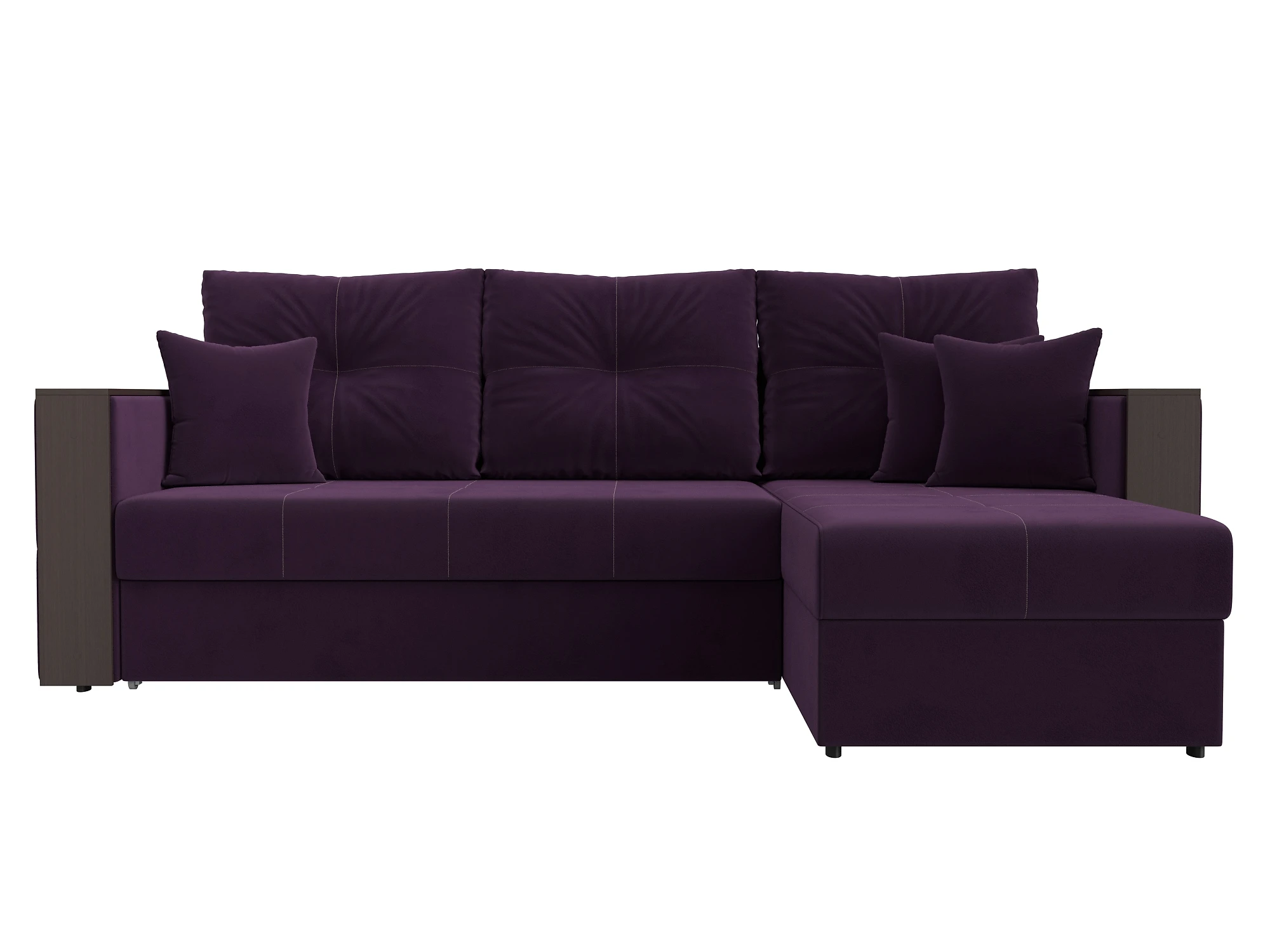 Угловой диван эконом класса Валенсия Плюш Дизайн 7
