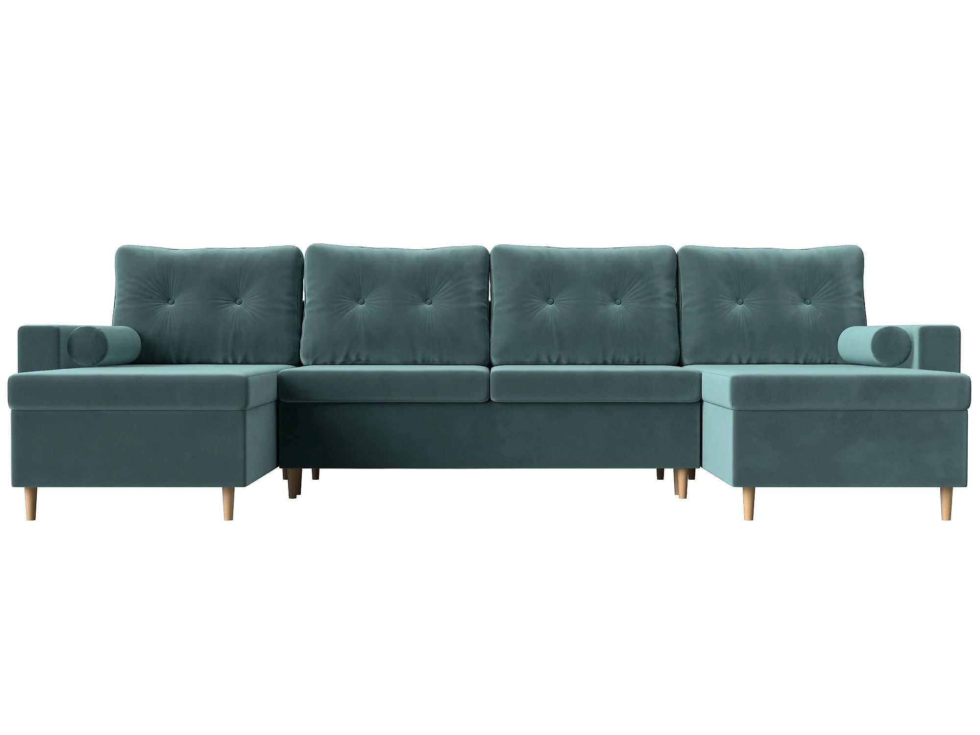 Модульный диван с оттоманкой  Белфаст-П Плюш Дизайн 2