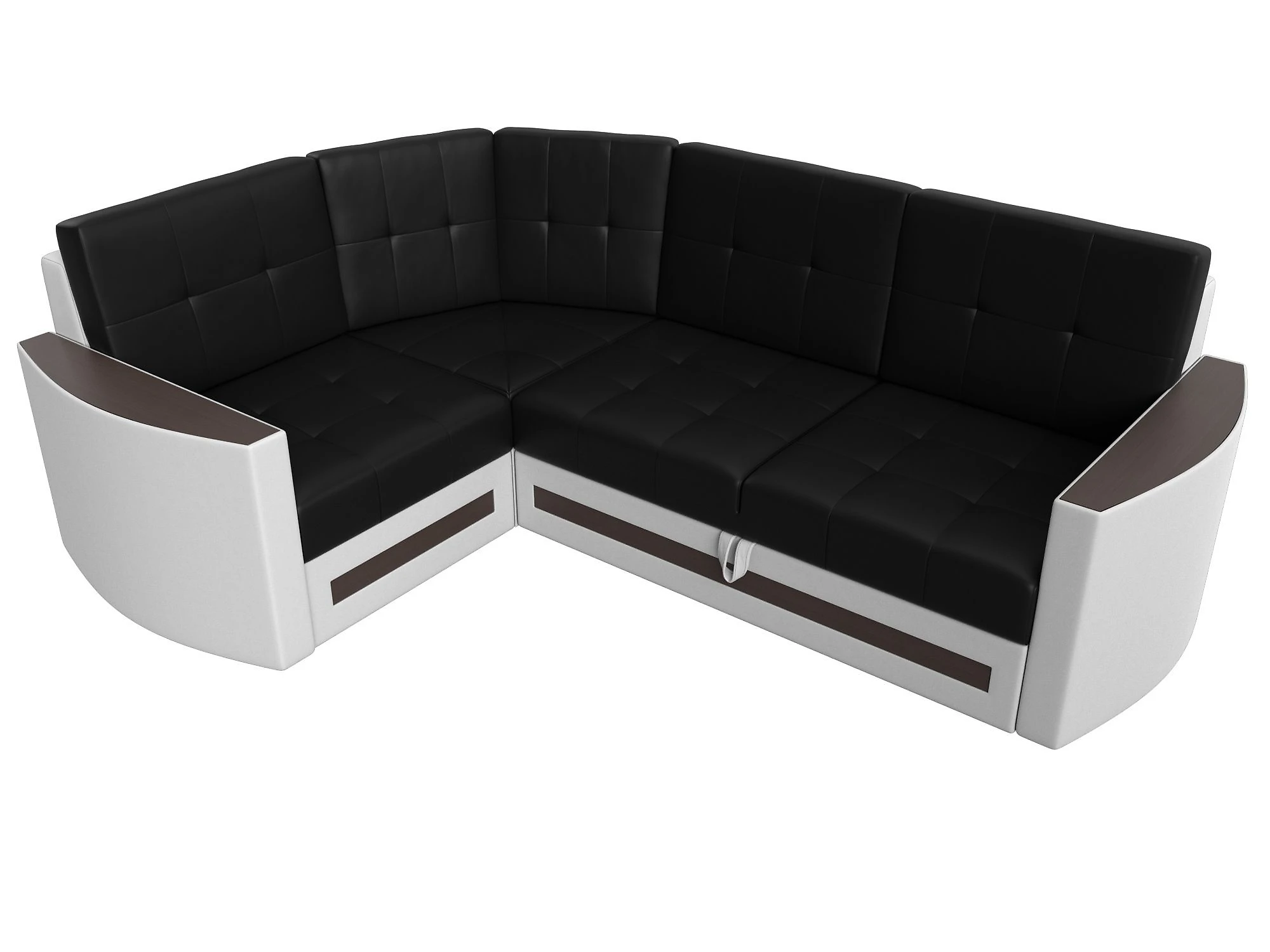 Угловой диван черно-белый Белла Дизайн 37