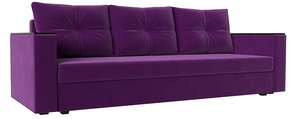 Узкий прямой диван Атланта Лайт без столика Фиолет